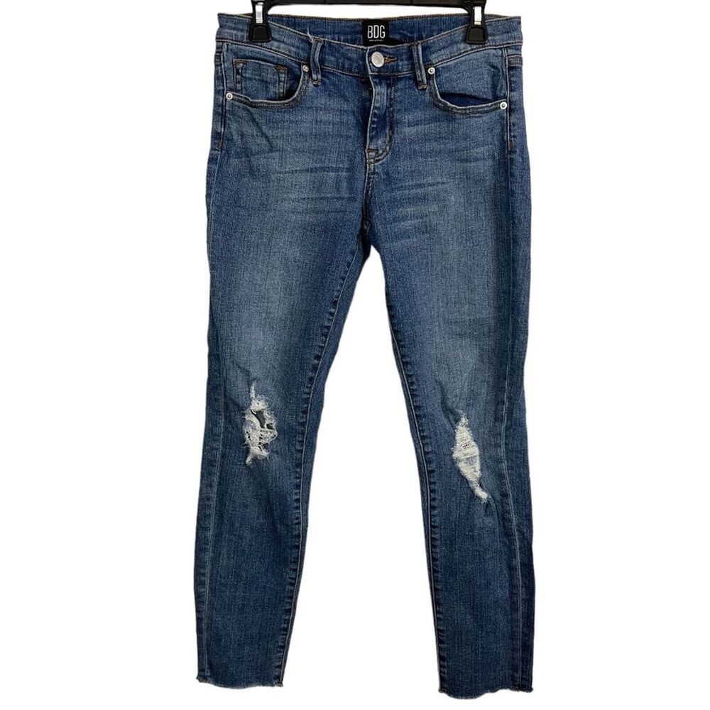 BDG TWIG MID-RISE Skinny Leg Distressed Stretch Denim URBAN OUTFITTERS Jeans 29